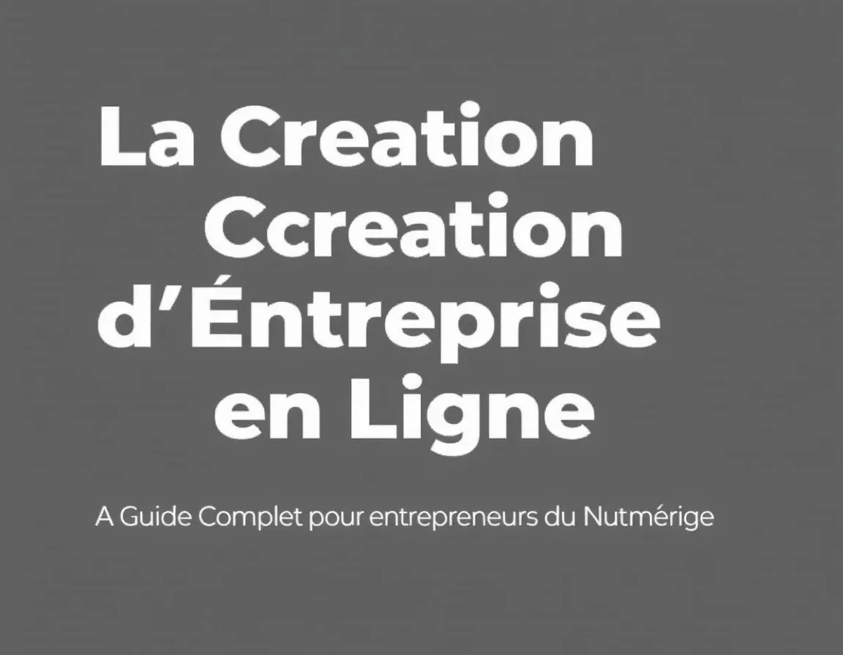 La Création d'Entreprise en Ligne : Guide Complet pour Entrepreneurs du Numérique